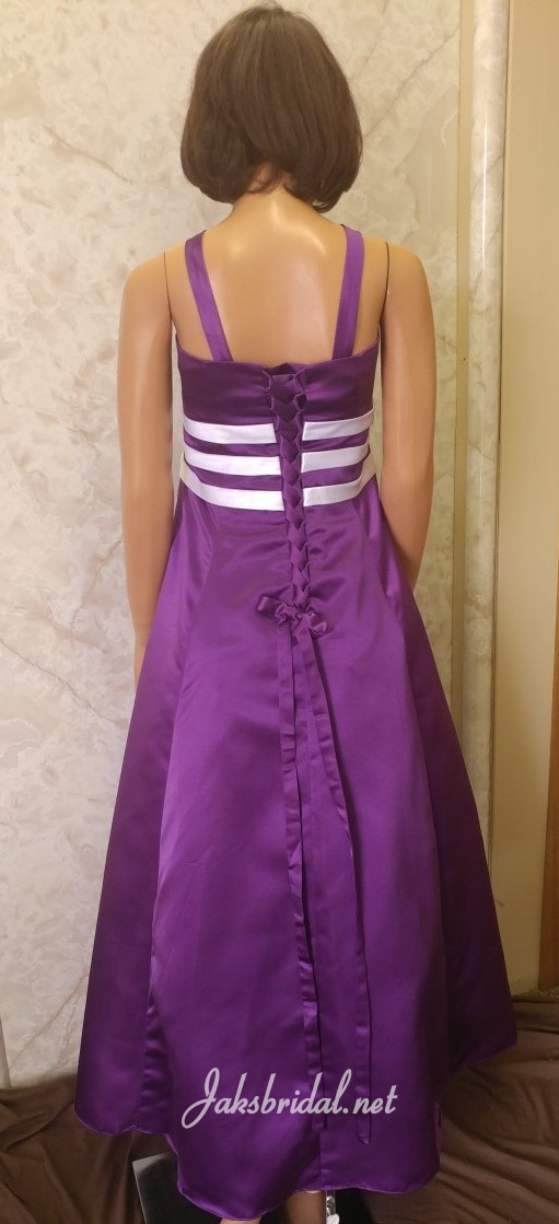 purple and white bridesmaid dresses