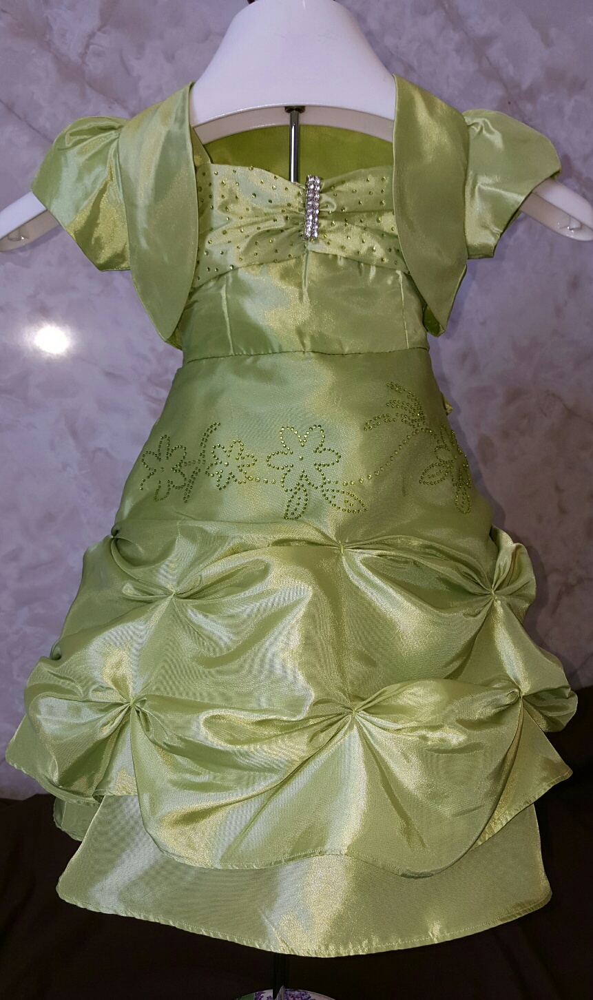 lime green baby dress