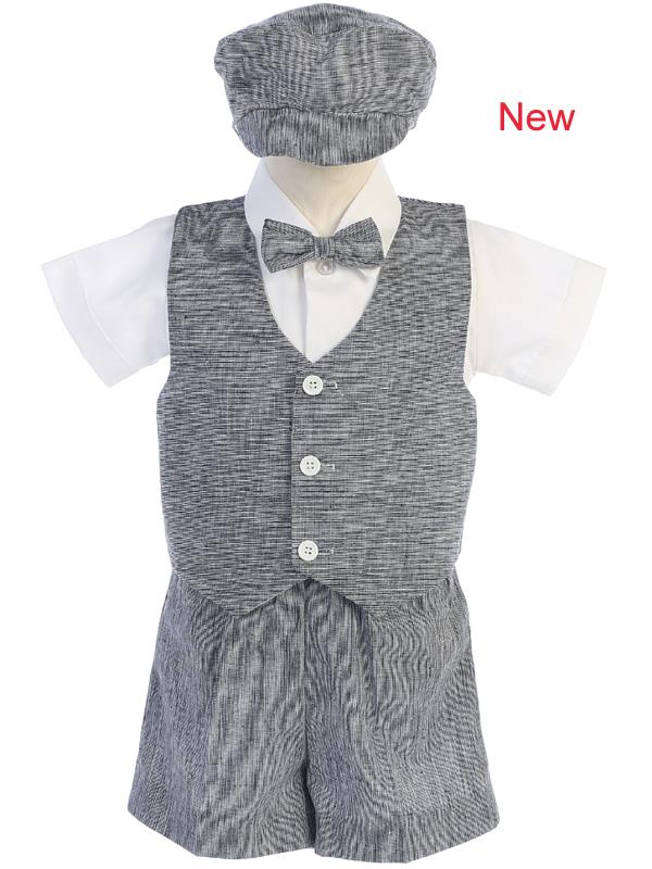 navy toddler vest and shorts set