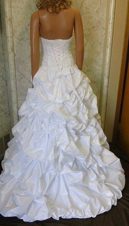 Satin Halter Wedding Gown with Chapel Train