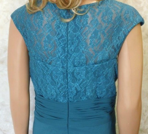 turquoise lace cap sleeve dress