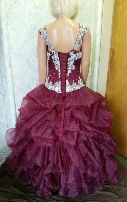 organza pick-up ball gown