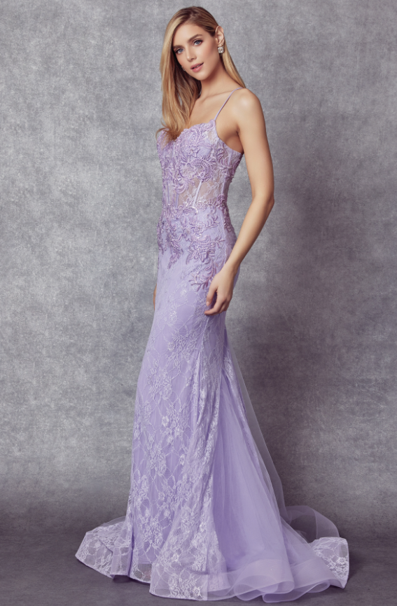 lilac mermaid dress