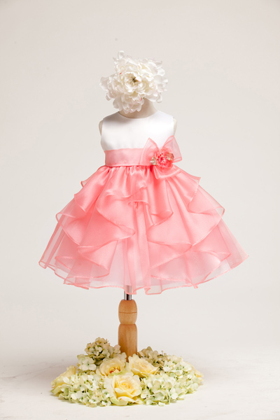 coral infant girl dresses