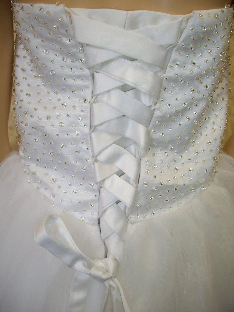 beaded organza miniature bridal dress