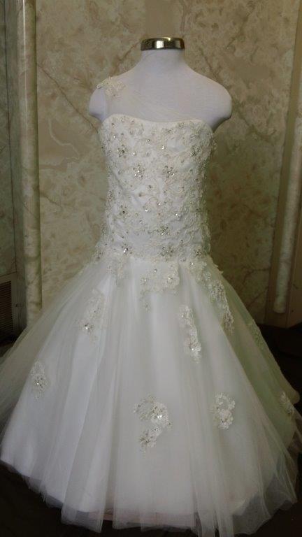 One shoulder wedding dress for flower girls