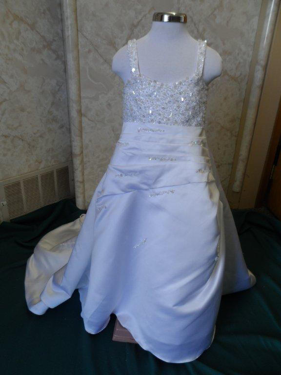 miniature bridal gown with beaded and sequin bodice