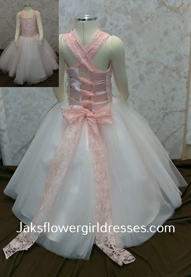 lace corset toddler flower girl dress