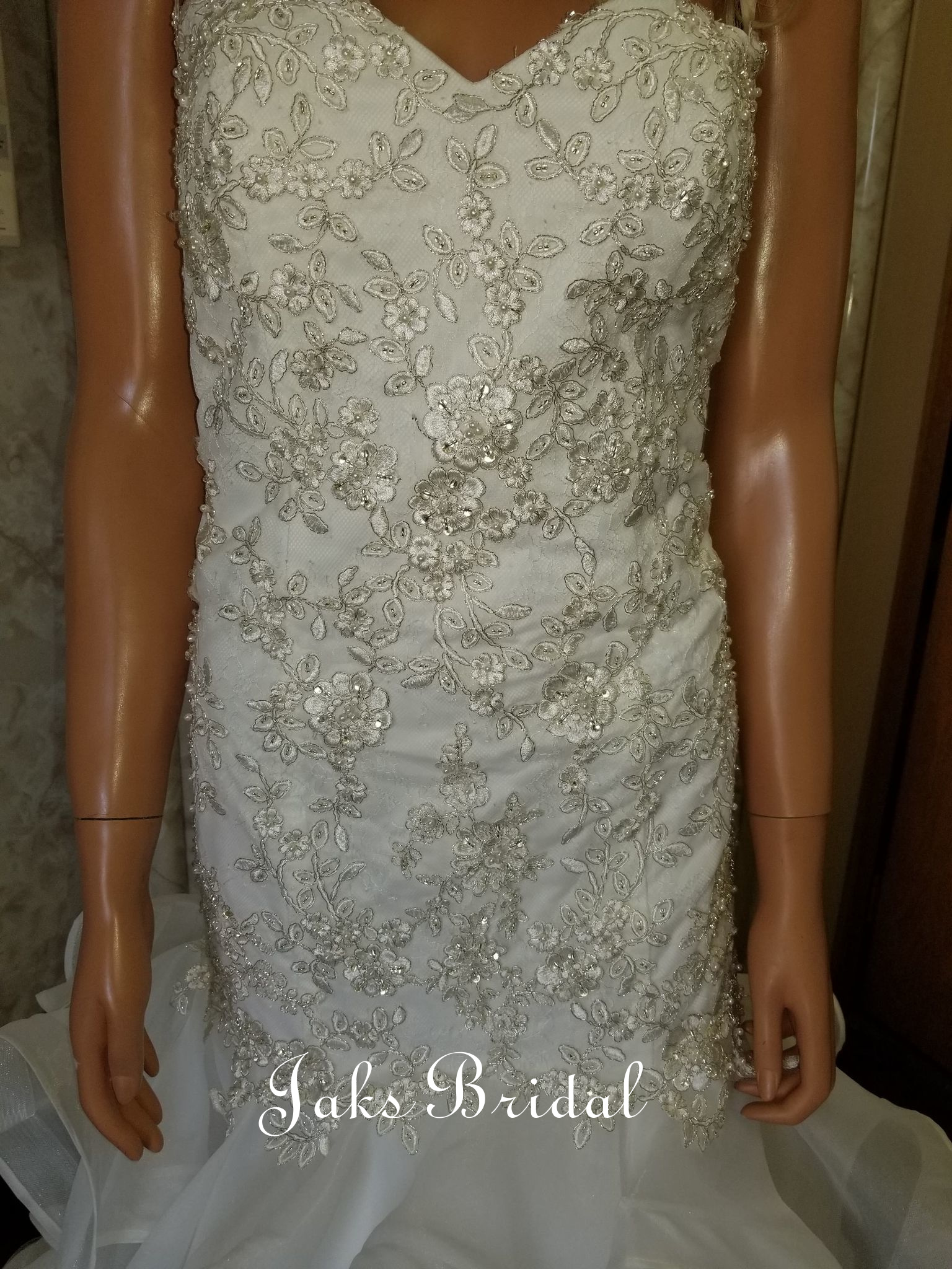 lace trimmed bodice