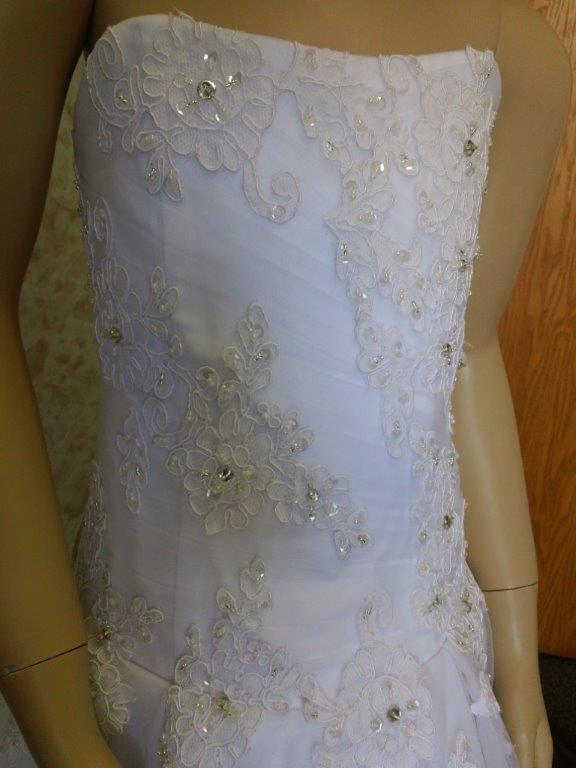 beaded lace wedding flower girl dress