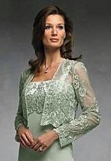 Green Lace Mother Of The Bride Dress