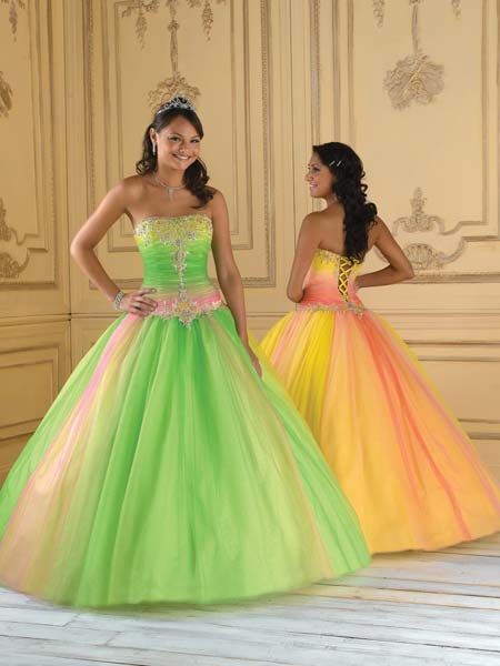bright prom dress
