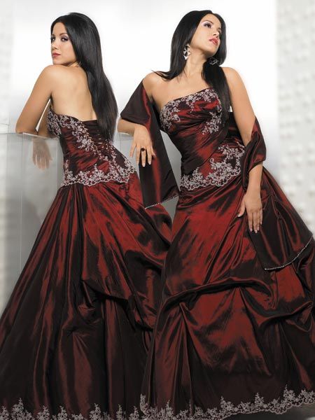 Apple Red Quinceanera Ball gown