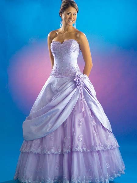 lilac prom gown