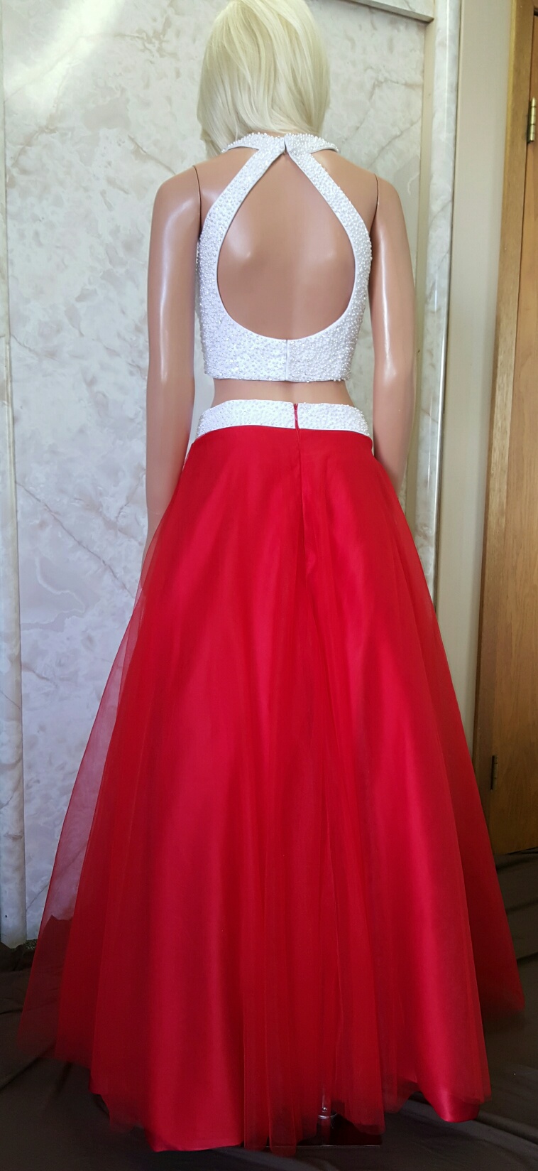 crop top & skirt prom dresses