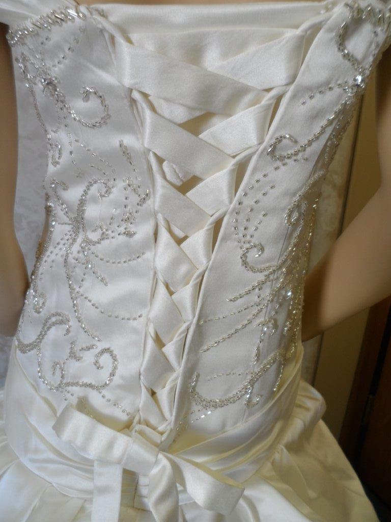 beaded dress with corset lace up