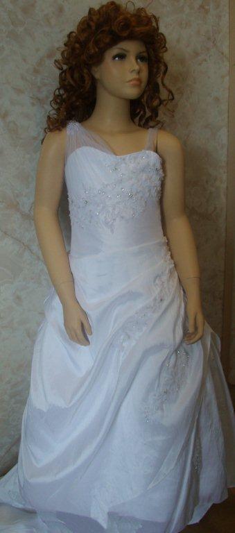 One Shoulder tulle strap miniature wedding gown