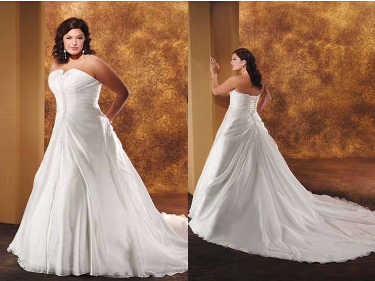 cheap plus size brides dress