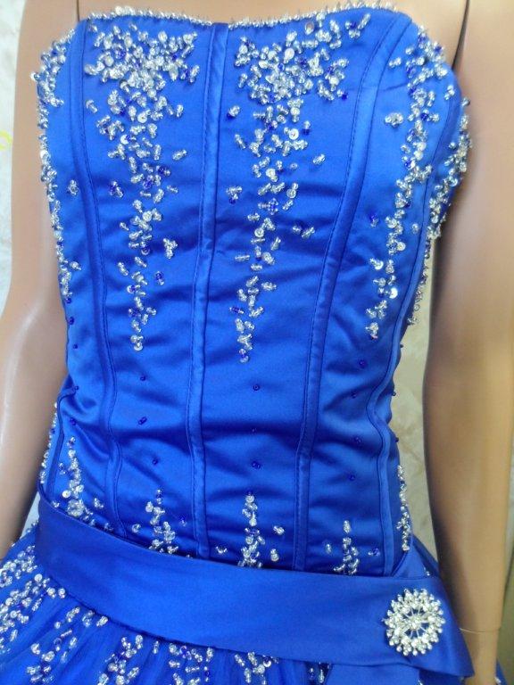 boned bodice with sequins and beading