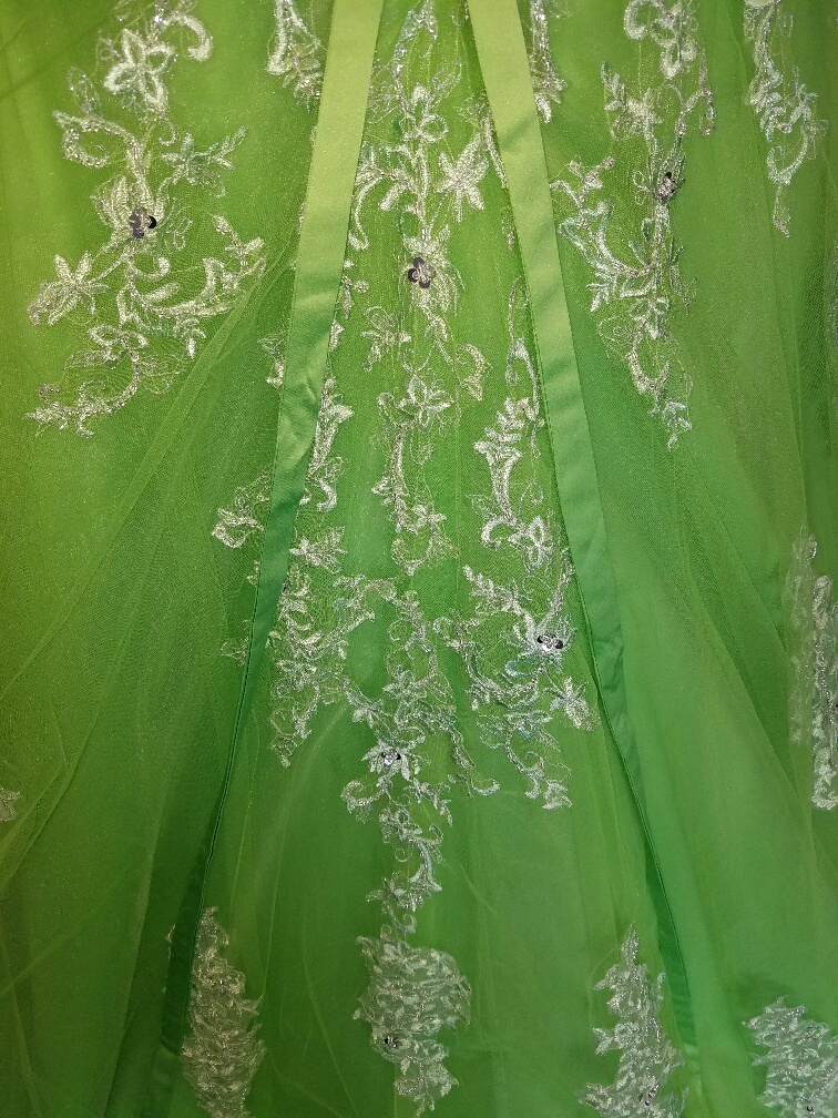 lime wedding dress