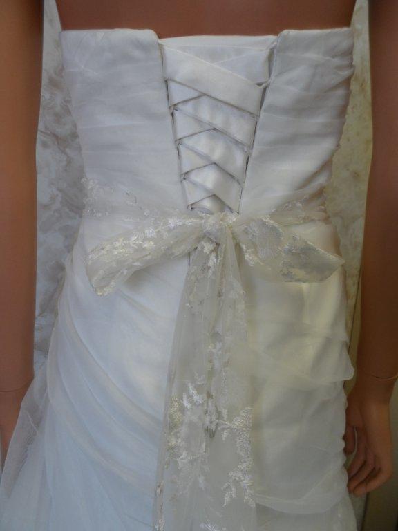 corset lace up back with lace sash