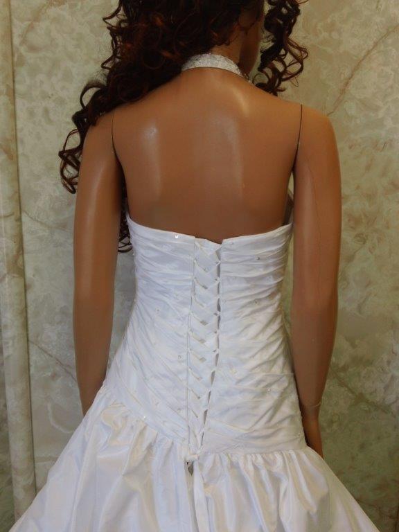 White halter wedding dress