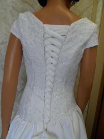 wedding dress with corset lace up