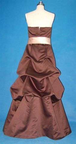 long brown bridesmaid dress