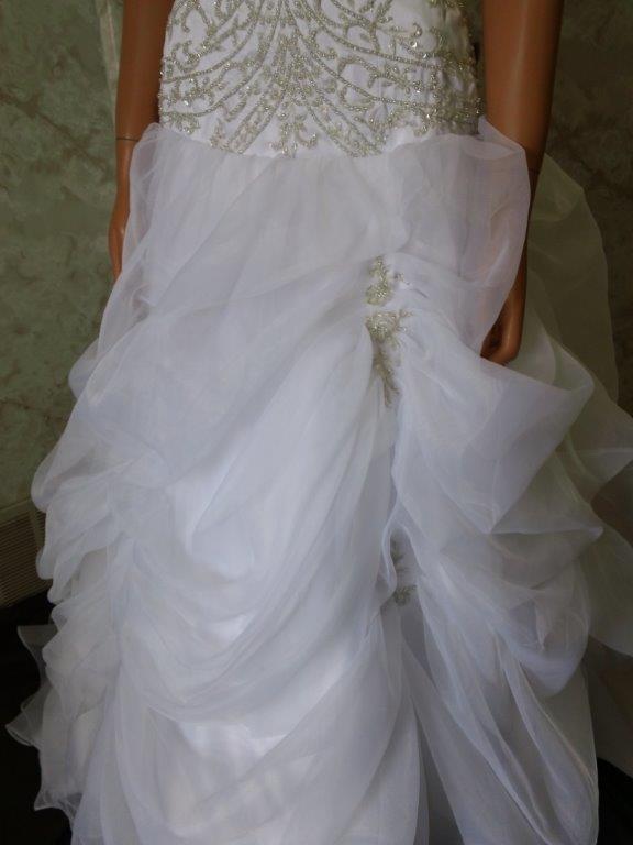 Organza pickup wedding gown skirt