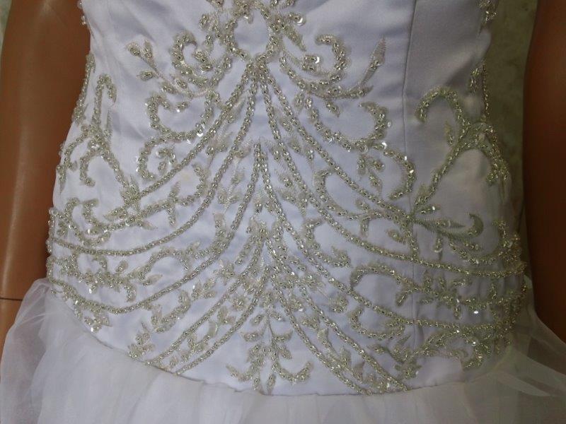 corset ball gown with beaded embroidery