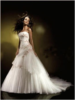 bridal gowns with color
