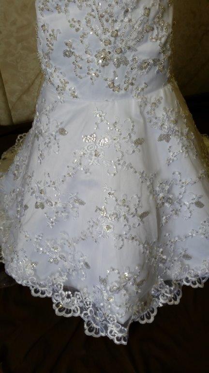 lace fit and flare flower girl dress