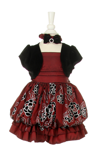 Wine toddler party dress