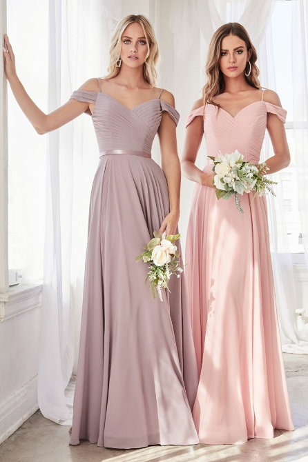 off shoulder bridesmaid dresses