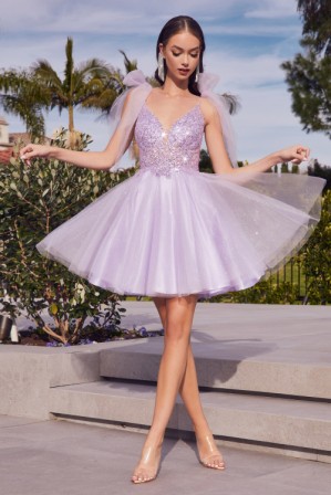 lavender cocktail dresses for prom