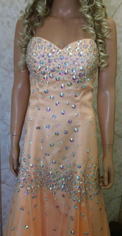 jewel embellished prom dress