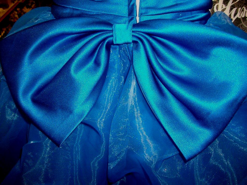 royal blue skirt and bow