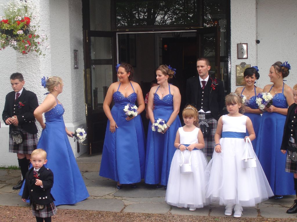 Scotland wedding in royal blue