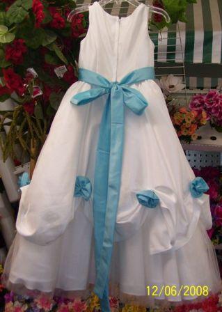 flower girl dresses with pool color