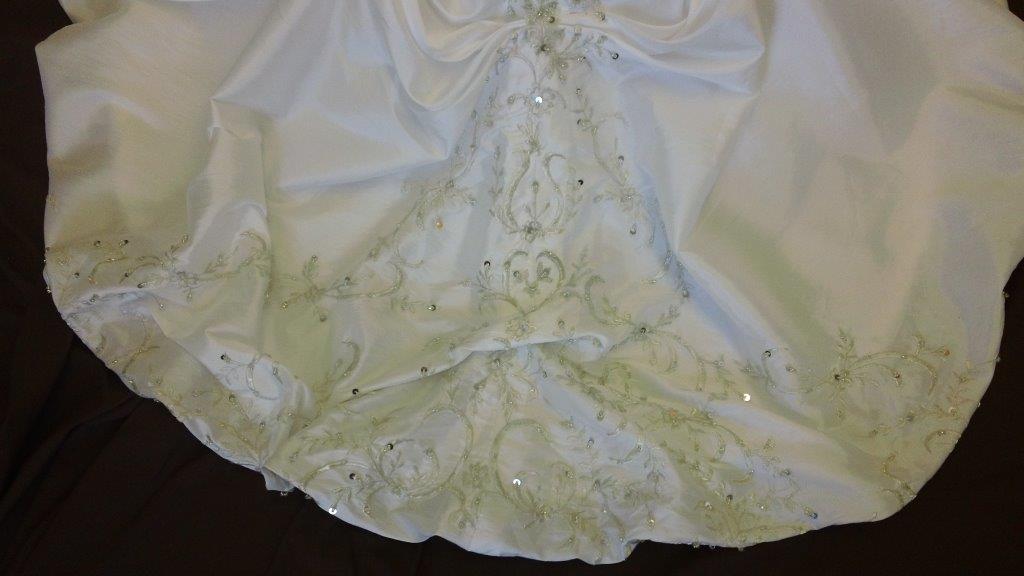 ivory embroidered sequin flower girl dress