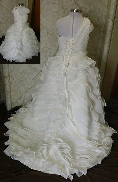 flange skirt wedding flower girl dress