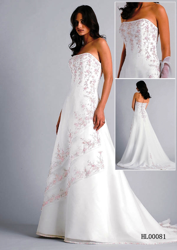 layered bridal gown
