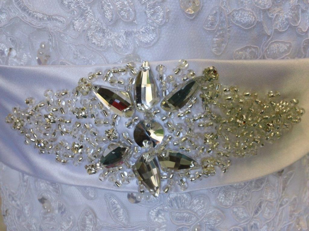 crystal wedding sash