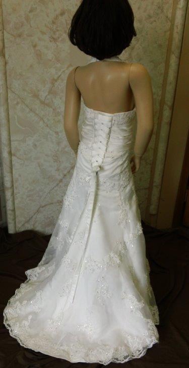 ivory halter flower girl mini bride gown