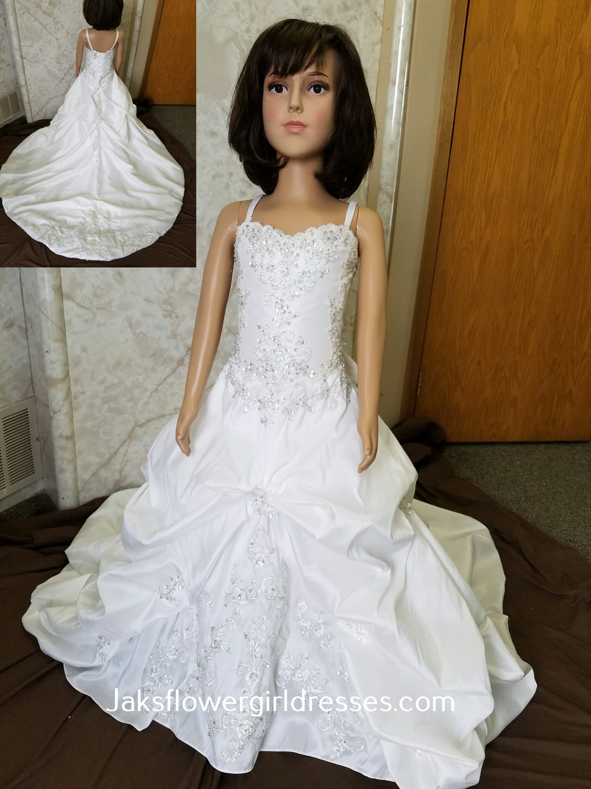match my wedding dress for my flower girl's dress