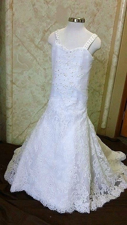 trumpet flower girl dress