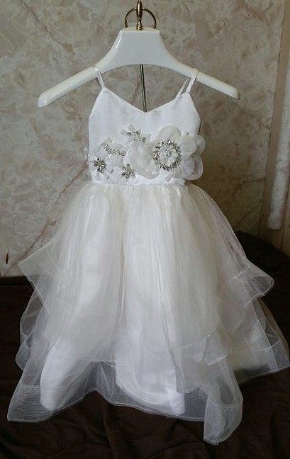 infant ivory miniature wedding gown