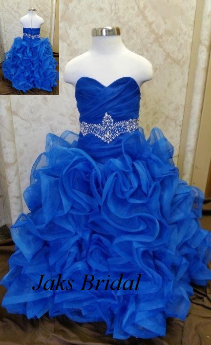 royal blue flower girl dress