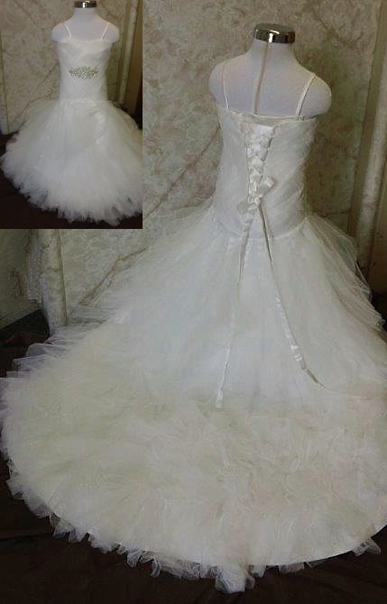 toddler wedding dresses with ruffle train