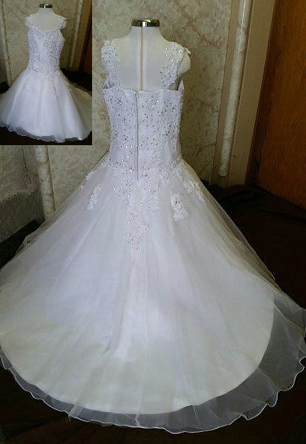 white miniature wedding dress